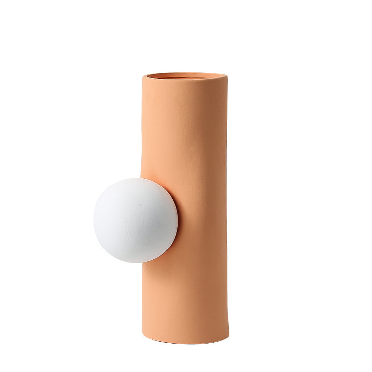 Cylinder and sphere, harmoniously paired I Vase