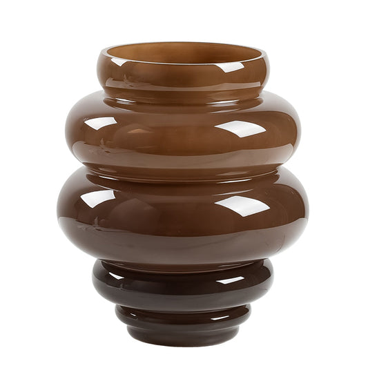 Circles of elegance in warm coffee hues I Vase (Large)