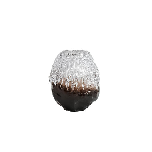 Earthy elegance meets frosted artistry I Vase (Small)