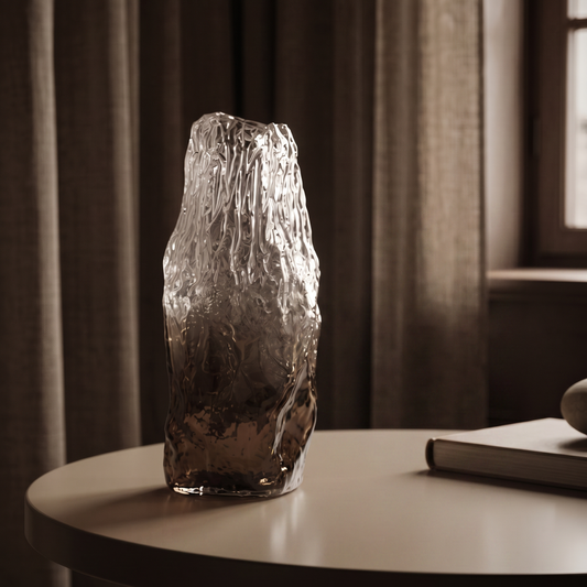 Earthy elegance meets frosted artistry I Vase (Large)