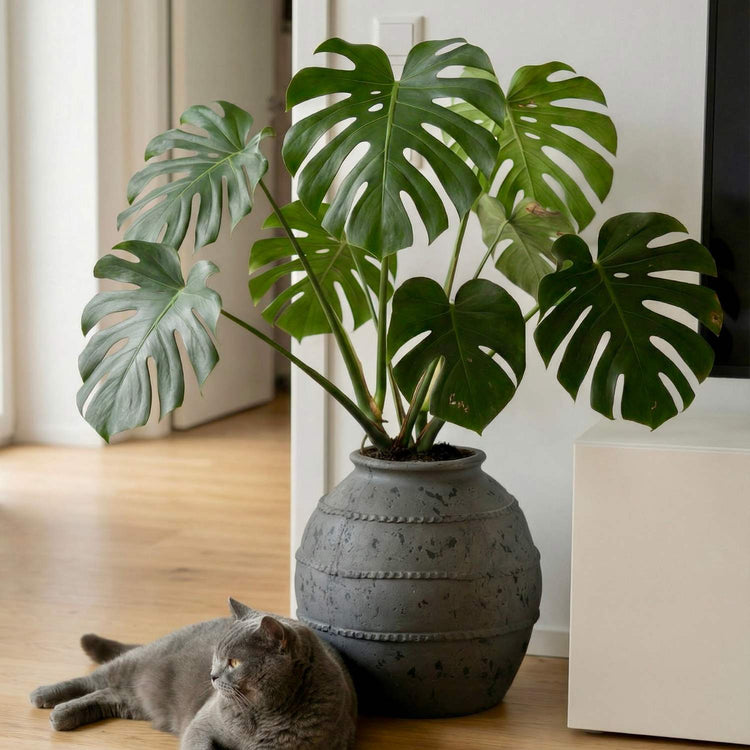 Dark elegance with a delicate touch I Pot (Large)