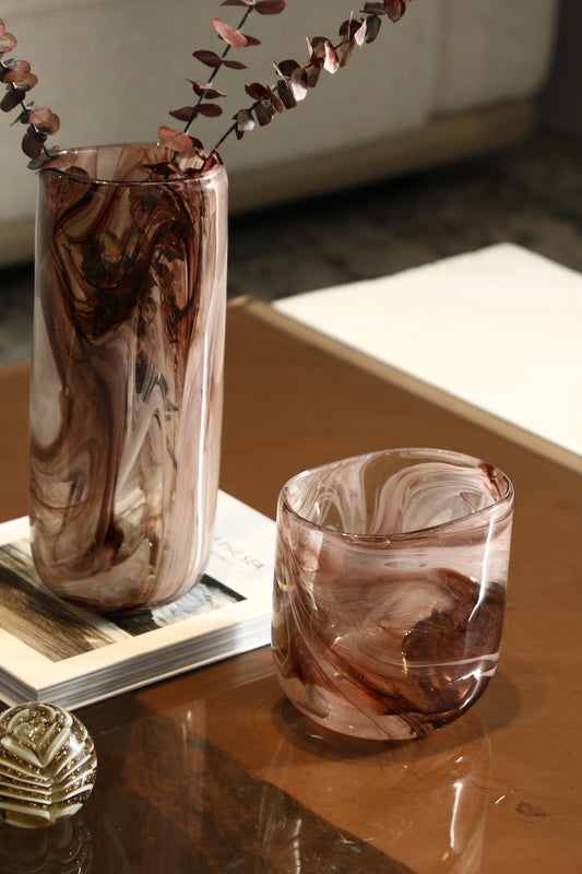 Fluid brown silhouette (Large) I Vase