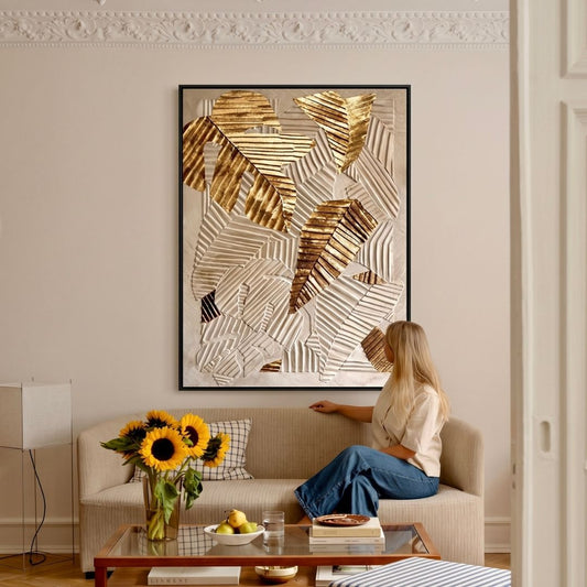 Guilded leaf elegance I Art