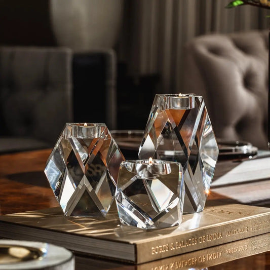 Cut crystal trio I Candle holder