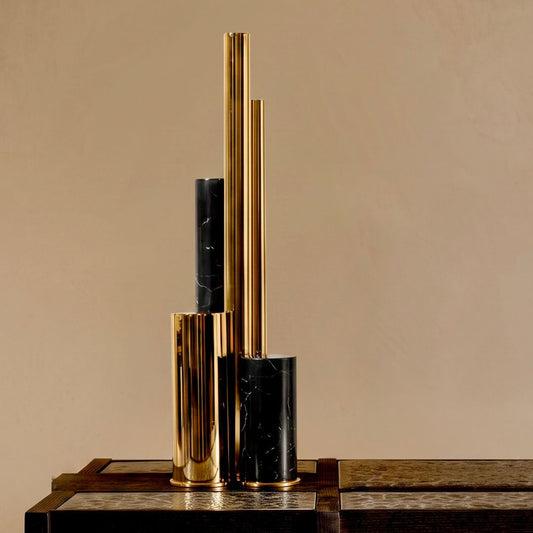 Bold stone, sleek metal and a touch of gold I Ornament