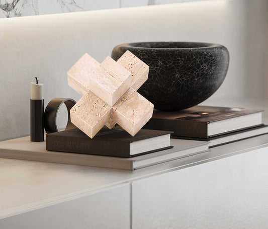 Bold lines, modern vibes - beige I Styling piece