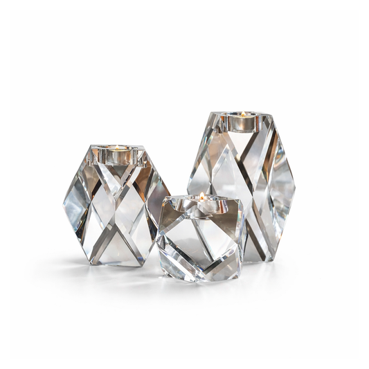Cut crystal trio I Candle holder